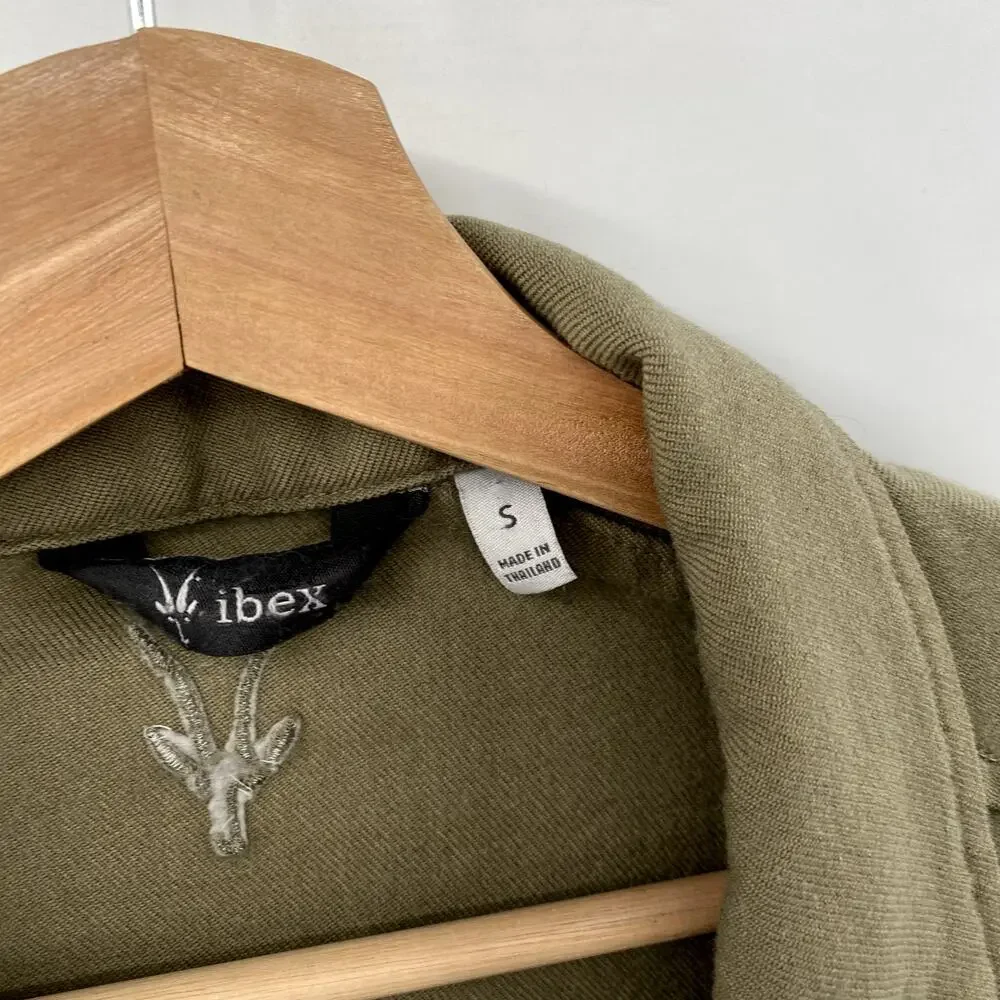 iBex Men's S green Field Wool & Cotton jacket